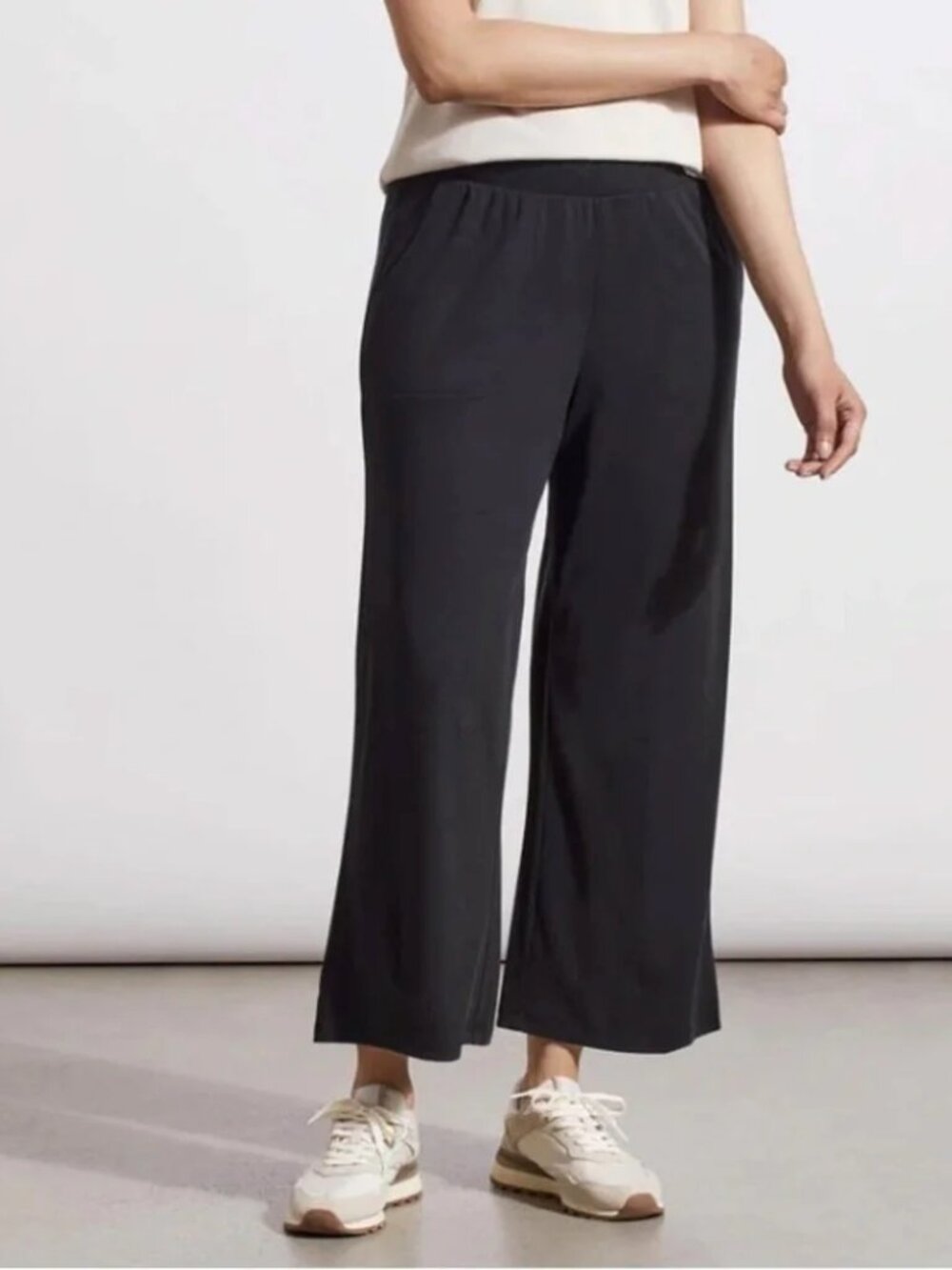 NWT Black Wide Leg Pull On Stretch Pants TRIBAL SPORT XXL